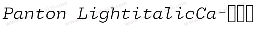 Panton LightitalicCa字体转换